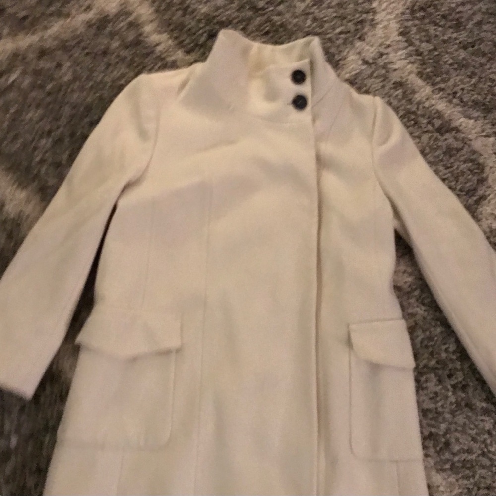 Off white Funnel Neck Coat